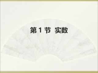 中考复习一实数