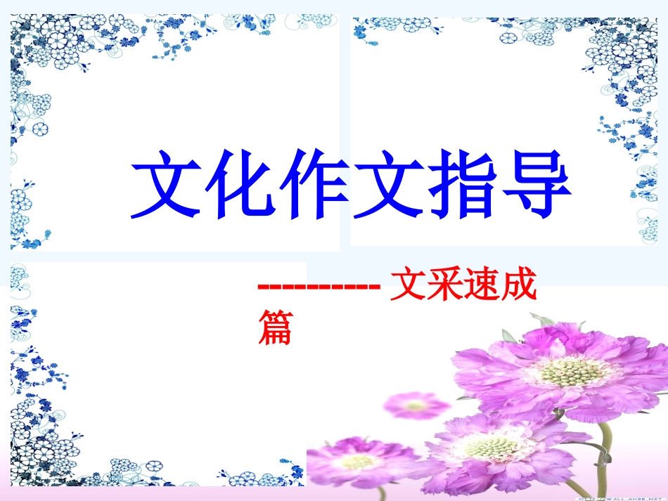 中考语文作文复习 文化作文辅导课件_第1页