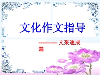 中考语文作文复习 文化作文辅导课件