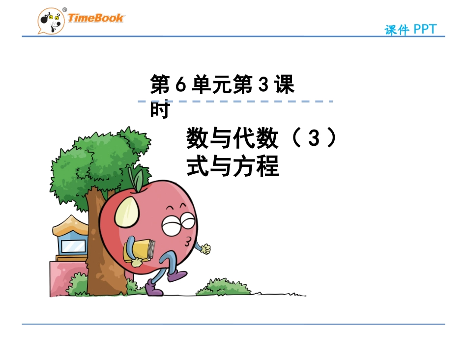 小学数学人教版六年下册第6单元第3课时1数与代数3式与方程_第3页