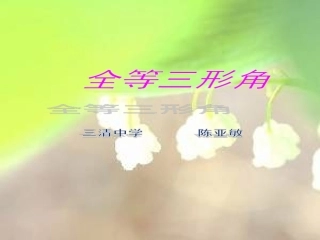 三角形全等的判定