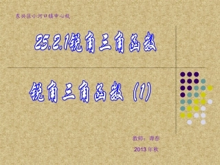 锐角三角函数