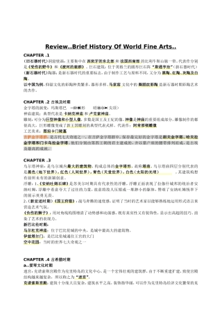 世界美术史重点
