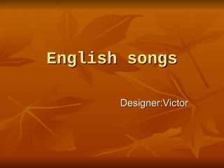 英语歌曲欣赏