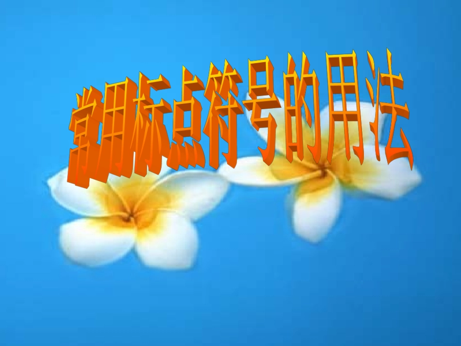 中考语文复习 常用标点符号的用法课件_第1页