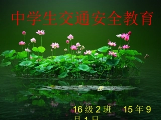 中学生交通安全教育