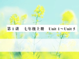 七年级上册UNIT1--5复习