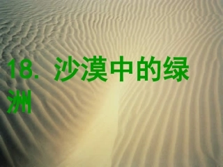 绿洲第二课时