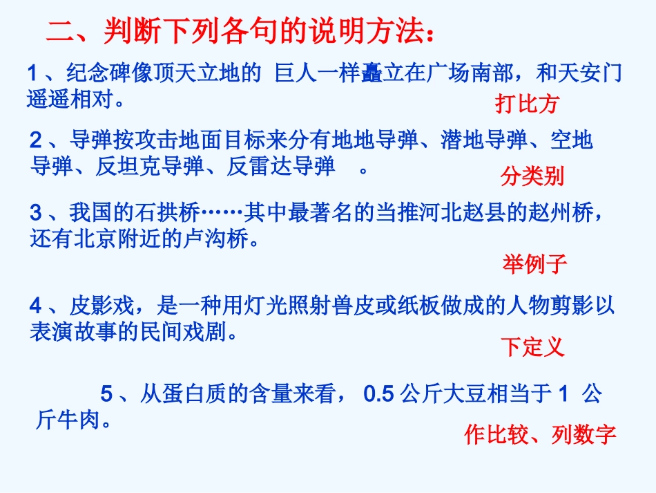 中考语文复习 说明方法的作用课件_第2页