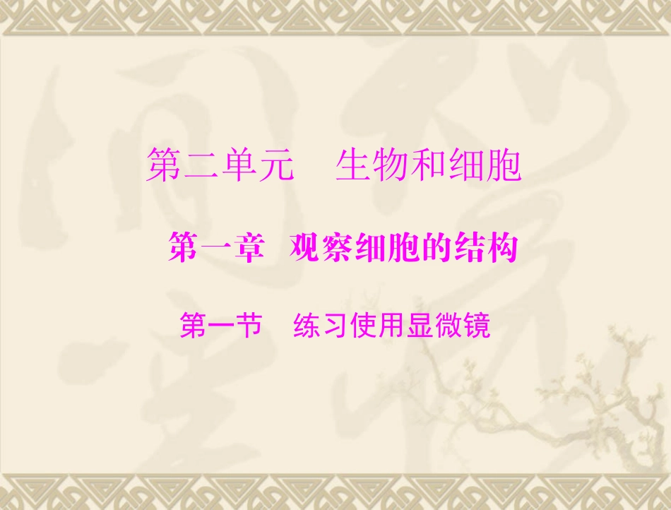 生物：211《练习使用显微镜》课件(人教版七年级上)_第1页
