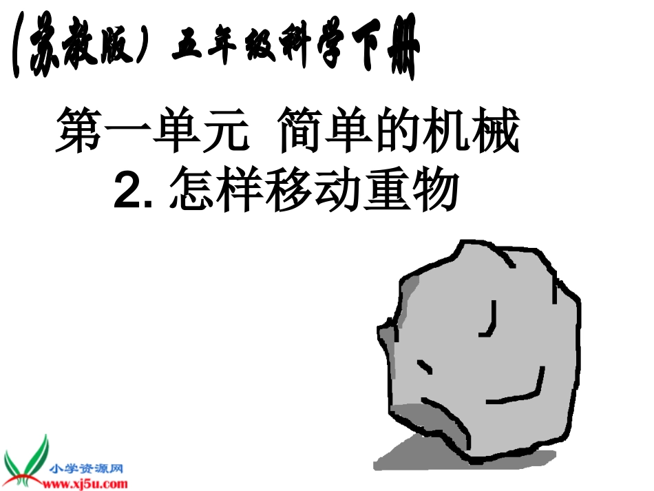 苏教版小学科学五年级下册《怎样移动重物》课件_第1页