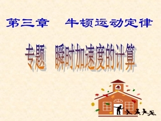 专题五___瞬时加速度计算