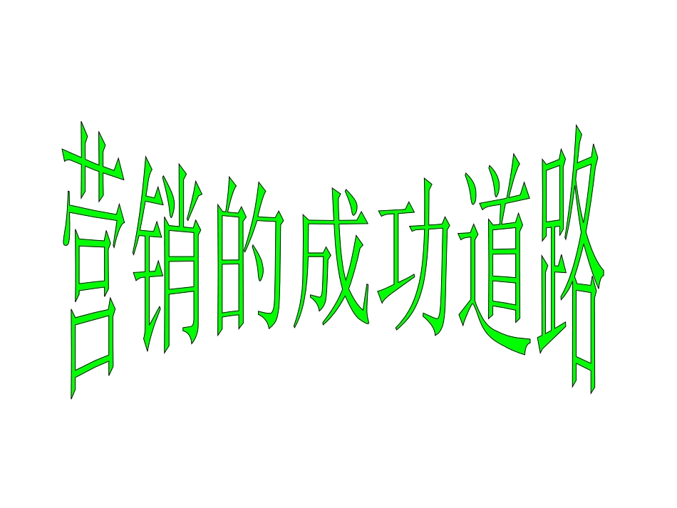 营销的成功道路_第1页