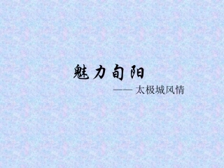 魅力旬阳104