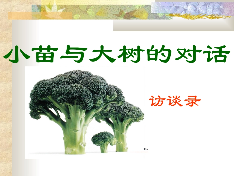 小苗与大树的对话 (2)_第1页