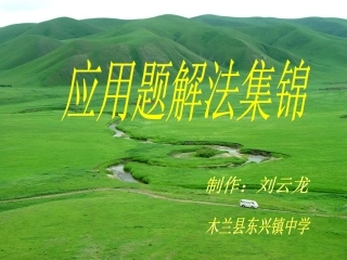 应用题解法集锦