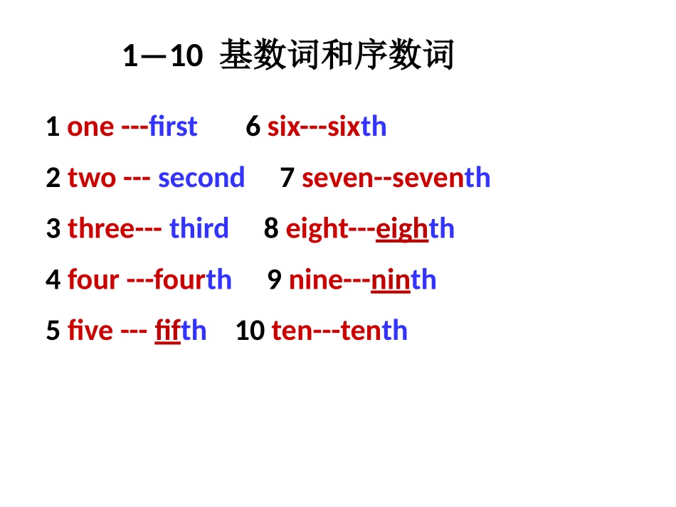 月份和序数词_第2页