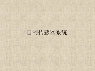 自制传感器系统