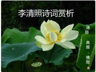 李清照诗词赏析