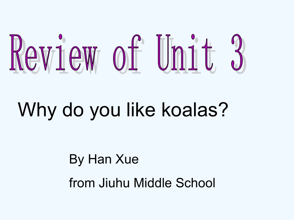 七年级英语下册 unit3复习展示课件 人教新目标版_第1页