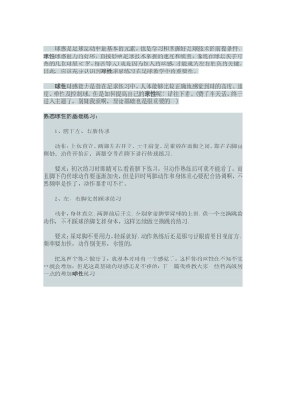 足球球性练习