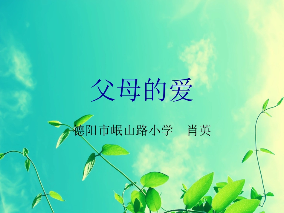 作文父母的爱_第1页