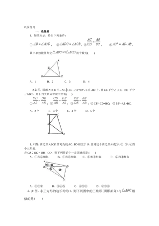 相似性巩固练习