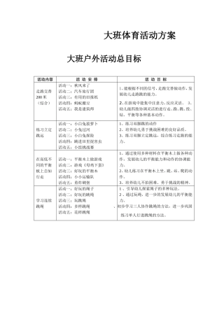 体育活动方案