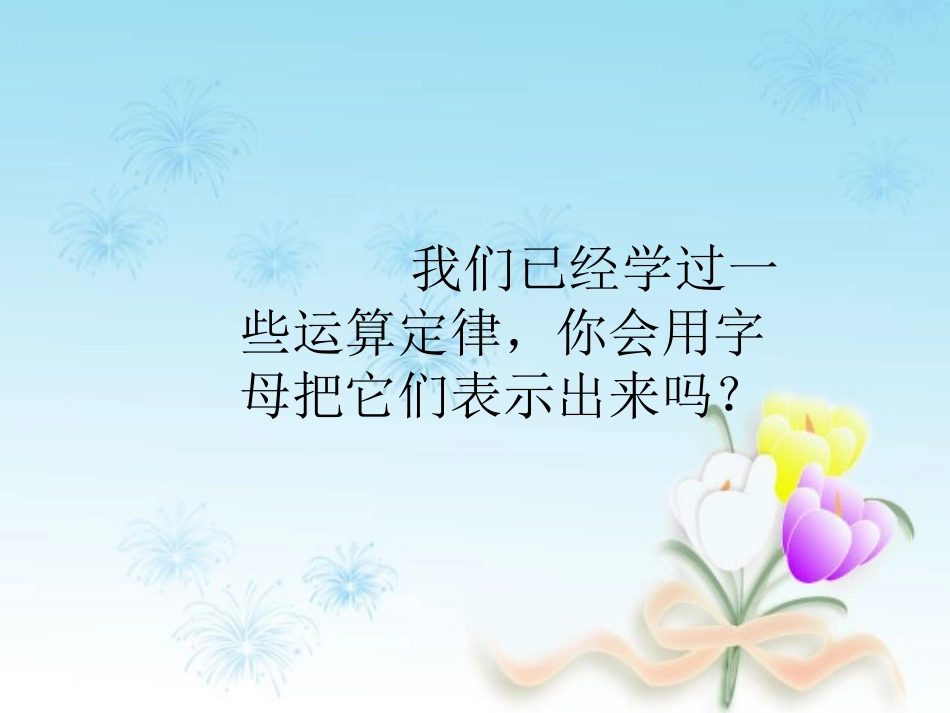 五上数学用字母表示数、运算定律和计算公式_第3页