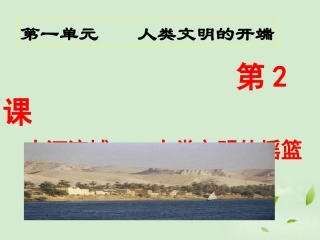 九年级历史上册12《大河流域--人类文明的摇篮》课件人教新课标版 (2)