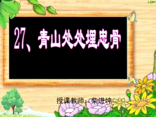 青山处处埋忠骨PPT5