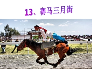 赛马三月街第二课时