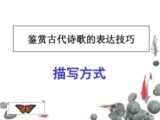 诗歌鉴赏描写方式