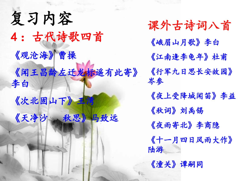 七年级上古诗词赏析复习_第2页