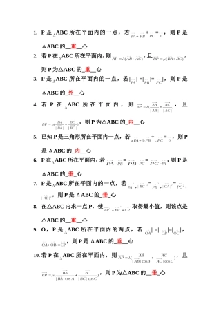 三角形的四心
