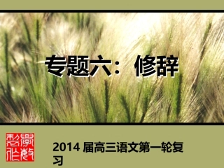 专题六：修辞