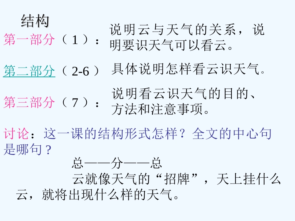 七年级语文上册 第四单元《看云识天气》课件 人教新课标版_第2页