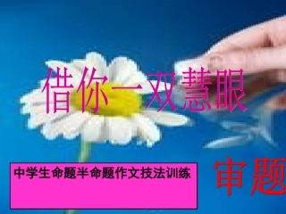 审题技法秦芳
