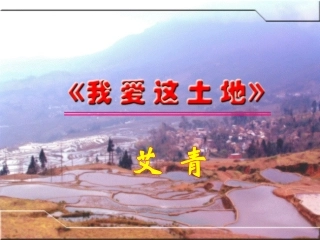 我爱这土地课件