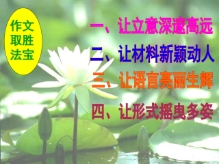中考语文作文辅导课件 作文取胜法宝