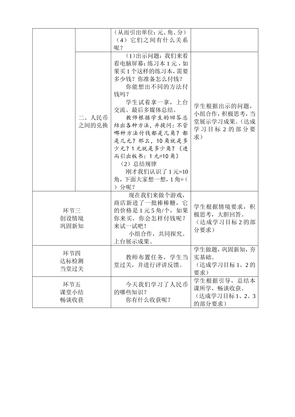 认识人民币教案_第3页
