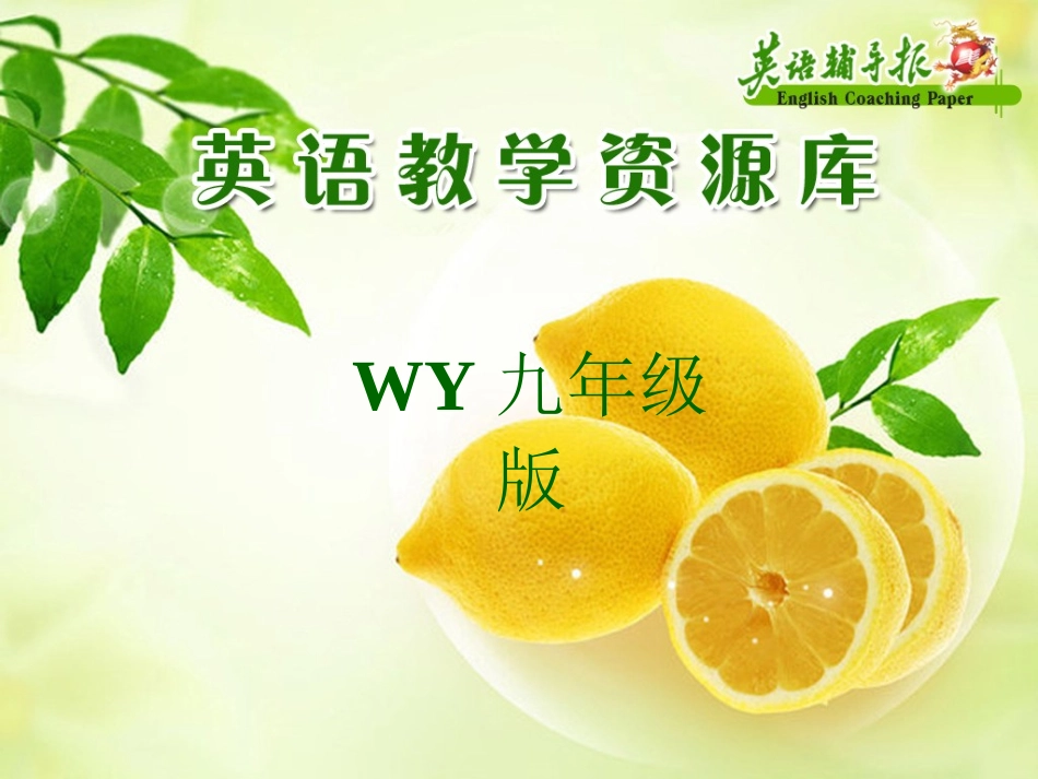 外研版九年级上册Module1Unit2_第1页