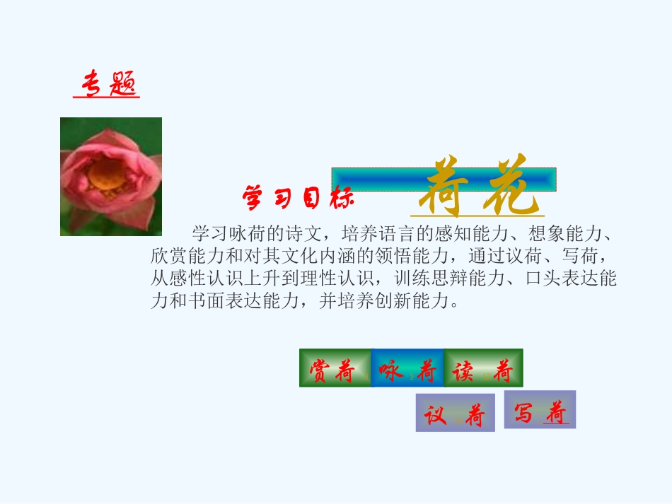 七年级语文下册《专题：荷》优秀实用课件 苏教版_第2页