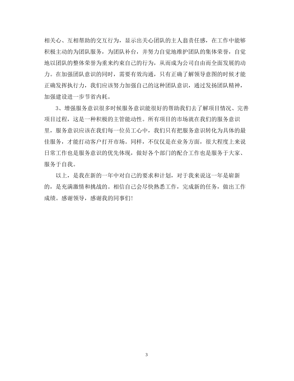 新年员工工作计划_第3页