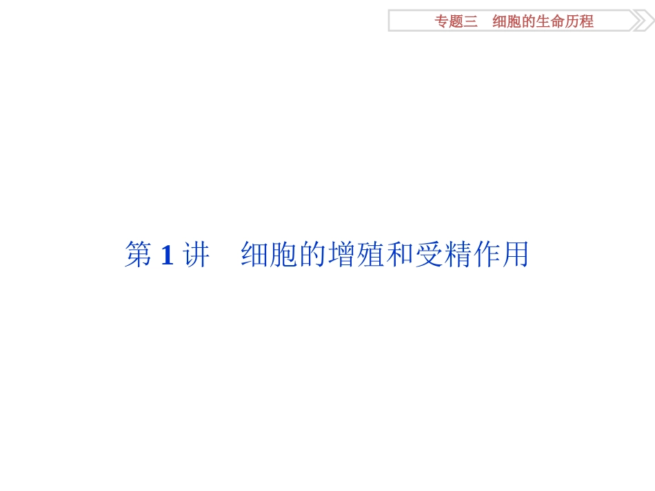 专题31细胞的增殖和受精作用_第2页