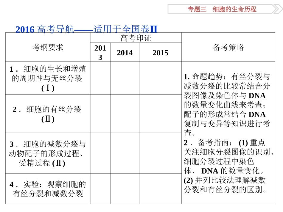 专题31细胞的增殖和受精作用_第3页