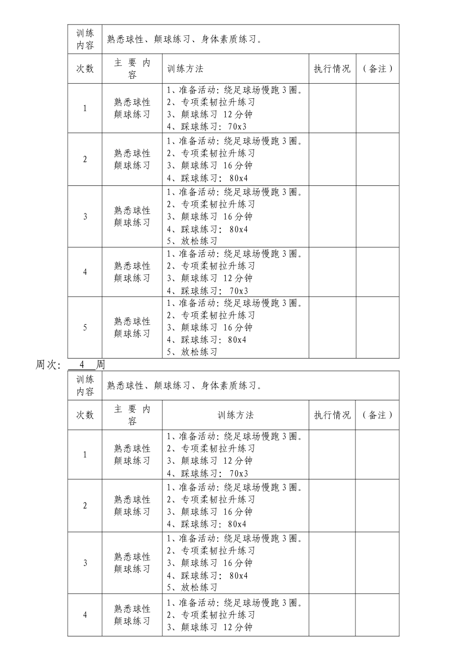足球训练计划(周)_第3页