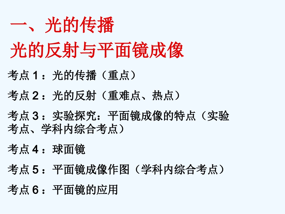 中考物理复习 光现象课件 人教新课标版_第2页