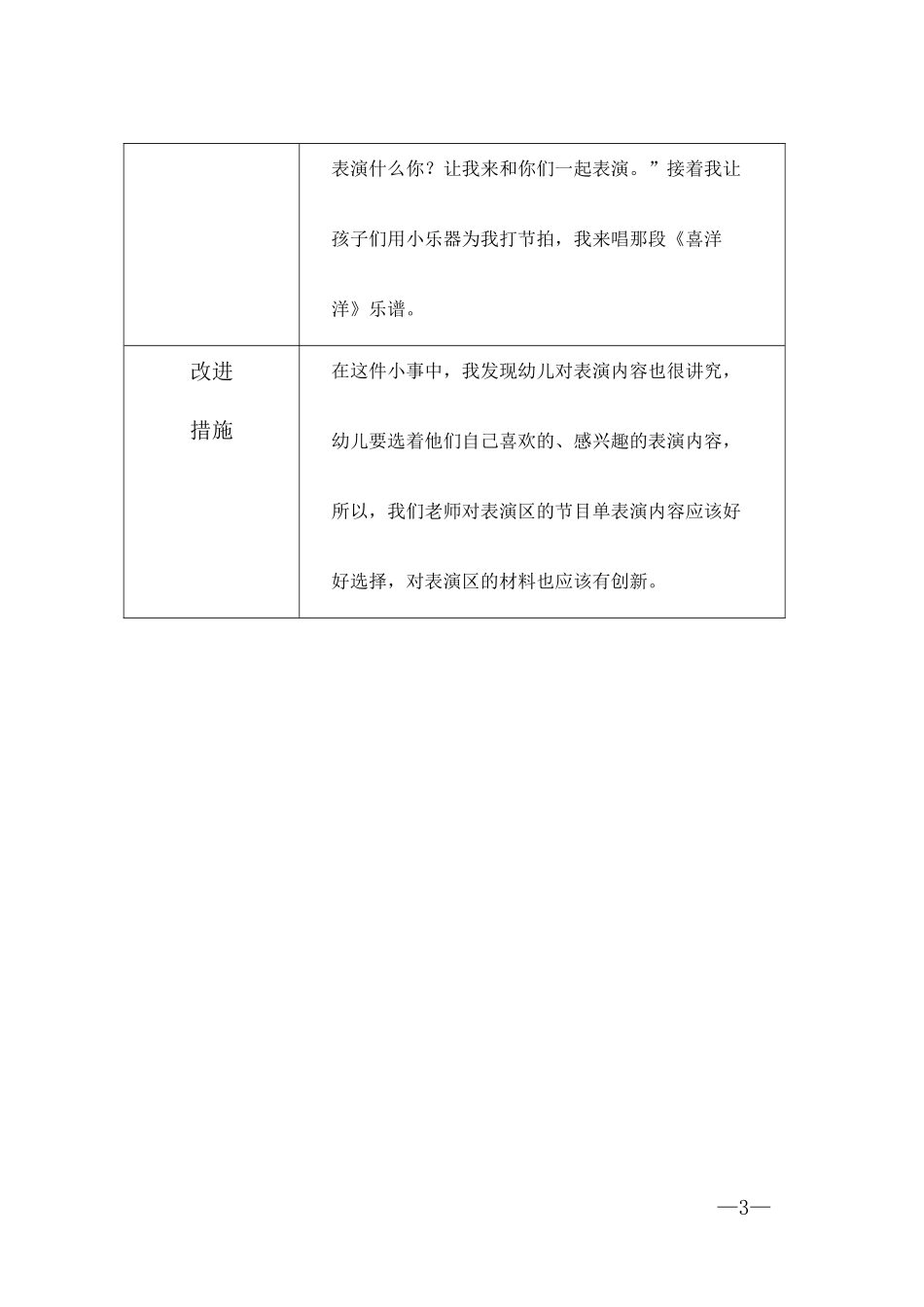 幼儿园大班班级区域活动观察记录表_第3页