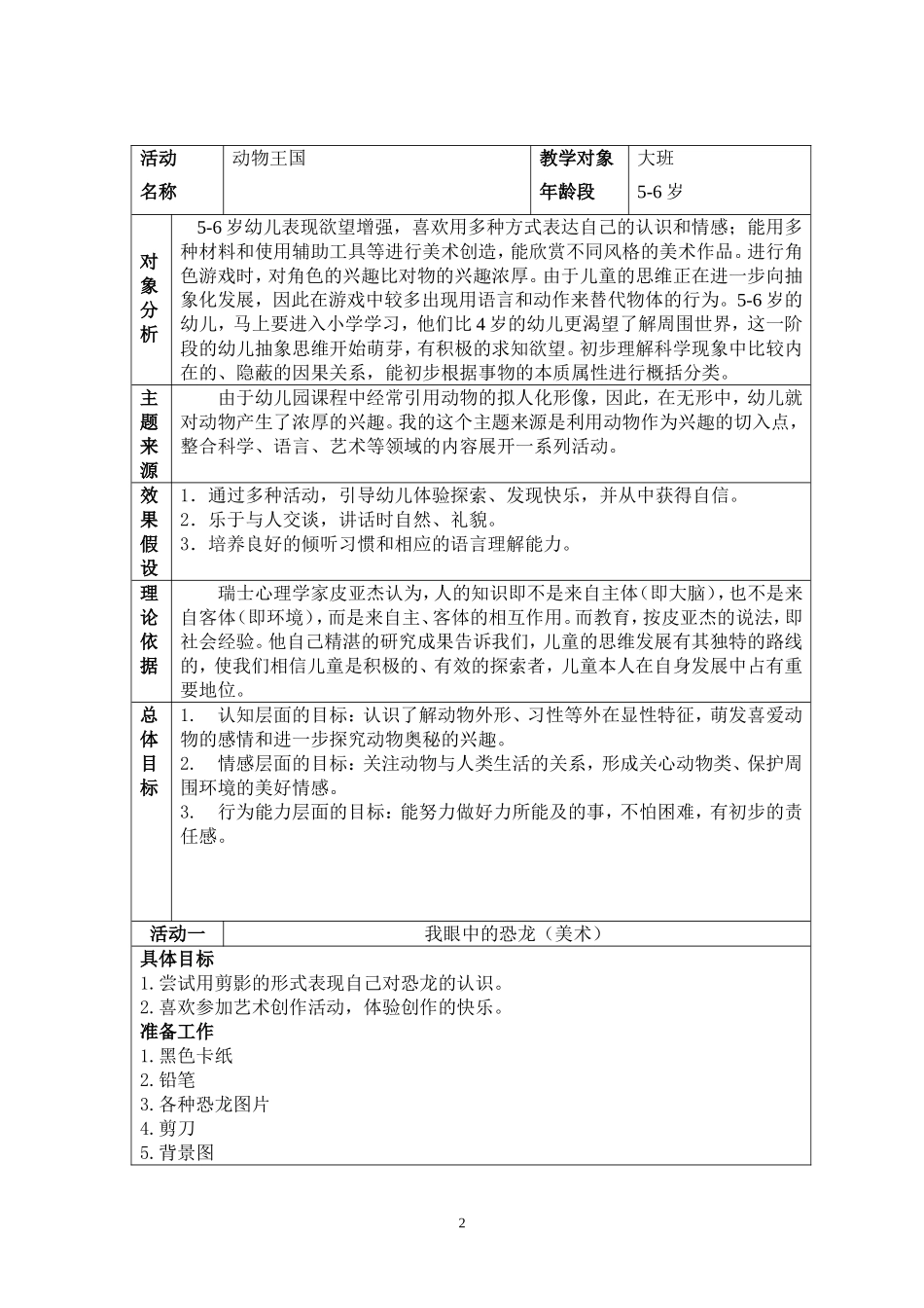 学前教育毕业设计样稿_第2页